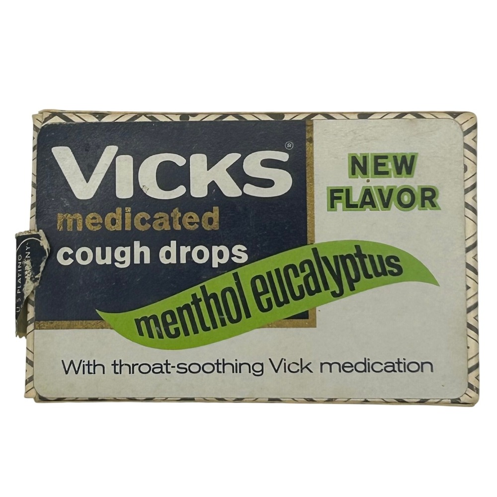 Vintage Vicks Medicated Cough Drops Playing Cards US Playing Card Co Advertising